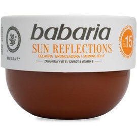 Babaria - Gelatina Bronceadora SPF 15 con Zanahoria y Vitamina E | Protector Solar | Acelerador del Bronceado | Fórmula Antioxidante | Vegano | 300ml