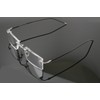 Thin Rectangle Rimless Readers with Anti-Reflective AR Coating (+1.75, Silver)