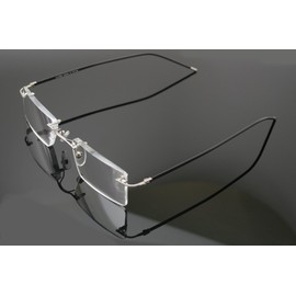 Thin Rectangle Rimless Readers with Anti-Reflective AR Coating (+1.75, Silver)