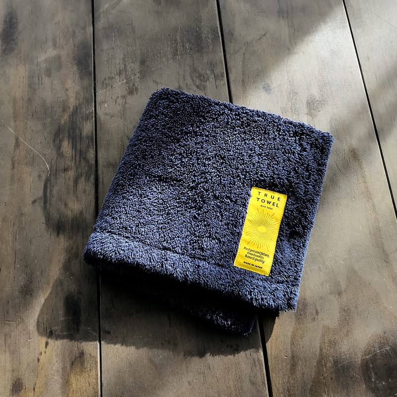 TRUE TOWEL Classic SUGOI Wash Towel, Luxury Imabari Towel (Navy)