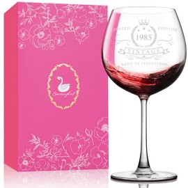 40th Birthday Gifts for Women,1985 40th Birthday Wine Glasses for Women,40th Birthday Gifts for Her,40th Birthday Decorations for Women,40th Years Old Birthday Gift Idea for Women,Wife,Mom,Sister