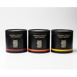 Supreme Ceylon Black Tea Regional Collection, High, Mid & Low Grown Tea Set, 50g Each, 3-Pack