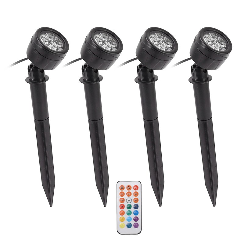 LED Landscape Spotlight Light Waterproof 360° Rotatable 13 Colors High