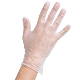 Lakesstory Disposable Gloves Clear Large Powder-Free Disposable Vinyl Gloves for Foodservice Medium Size Pack of 100