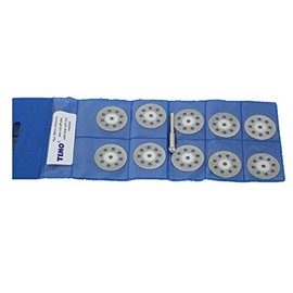 TEMO 10 pc 1 Inch 25 mm Breath Diamond Coated Cutoff Wheel Saw Disc 1/8 Inch Shank Compatible for Dremel and Other Rotary Tools