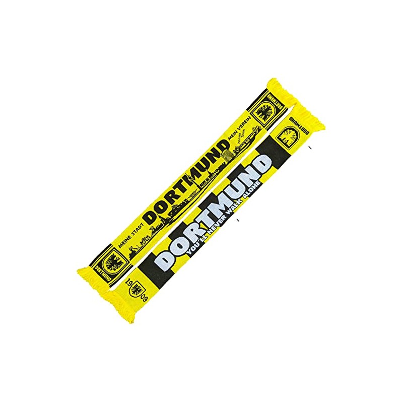 Generisch Dortmund Skyline Scarf Black Yellow One Size 01, Black