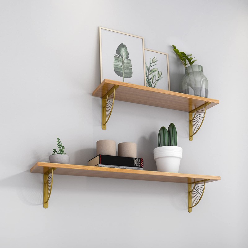 MOROBOR 2PCS Metal Craft Bracket Floating Shelves Shelf Brackets Wall
