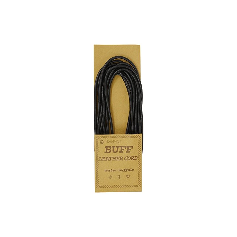 Fairytale Art Round Leather Cord 2mm Col.509 Black 2m