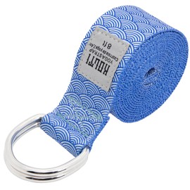 Yoga Straps for Stretching, [12+ Colors, 8-Foot] Featuring an Additional Safety Adjustable D-ring Buckle, Durable, Comfortable, and Exquisite Texture - Ideal for Daily Stretching, Physical Therapy