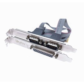 Donkey pc - PCI Express Card with 2 DB9 RS232 Serial Ports + 1 x DB25 LPT Parallel Port Adapter Card for PC USB 3.0 Controller
