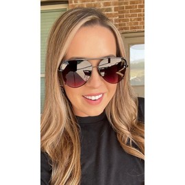 DAX Eyewear - SHAY Aviator Sunglasses for Women & Men - Hair Friendly & Tangle Free Nose Piece - TAC Polarized UV400 Protected Lens - Color: Smokeshow