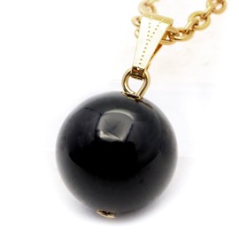 Gold Stone Morion Necklace, Black Crystal, Pendant, Unisex, Natural Stone, Power Stone, Amulet, Stone Word, Simple, Purification, Stylish, Gift Present (Part Color: Gold), Stone