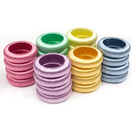 RIANGI Colorful Napkin Rings,Summer Napkin Rings - Spring Napkin Rings Set of 24. Ideal for Easter Celebrations and Gatherings, Rustic Napkin Rings Set - Pastel Napkin Rings