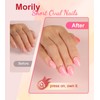 Morily Pink Press on Nails - Glossy Short Oval Fake