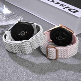 BISONSTRAP Stretchy Nylon Watch Strap, Adjustable Buckle Loop Straps, Quick Release, Elastic Braided Nylon Strap, 16 mm, 18 mm, 19 mm, 20 mm, 22 mm, Nylon, No gemstone