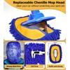 anngrowy 56.7" Car Wash Brush Mop Kit Mitt Sponge with