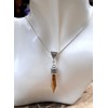 Pen Nib Necklace Pendant in Gold or Silver colour in