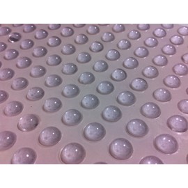 Small Clear 9.5mm (Dia) X 3.8mm (H) Round Cabinet and Furniture Bumpers - 36 Pack