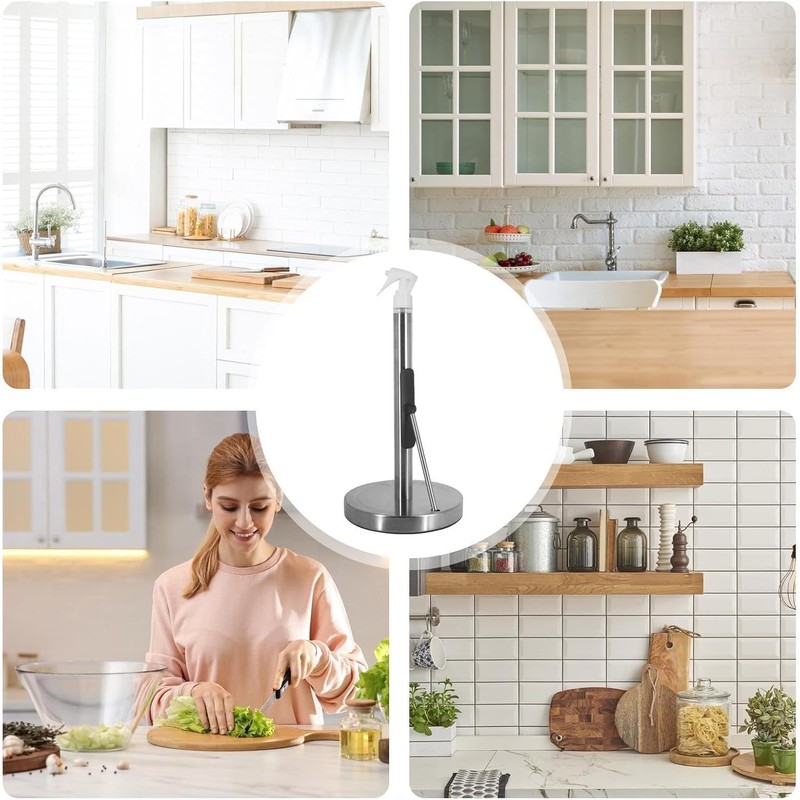 2 in 1 Stainless Steel Paper Towel Holder with Refillable