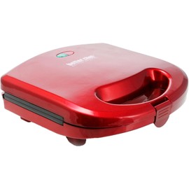 Better Chef Electric Sandwich Grill Press | 2-Sandwich | Non-Stick | Cord & Upright Storage (Red)