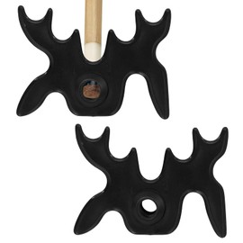 Yueser Billiard Cue Bridge Head, Plastic Billiard Bridge Head Billiard Cue Bridge Holder Billiard Cue Cross Billiard Bridge Head Holder Billiard Cue Accessories (Black, 2 Pieces)