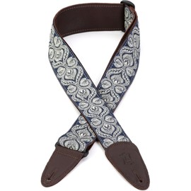 2" Jacquard Weave Guitar Strap With Garment Leather Backing, Garment Leather Ends And Tri-glide Adjustment. Adjustable To 60"