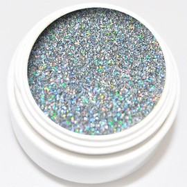 KM-Nails Holographic Glitter Gel 5 ml | Great Colour Effects Thanks to Holographic Glitter Gel | Hologram Super Shine UV Gel | Extremely Silver Diamond Manicure | Holo Nail Design Nail Modelling