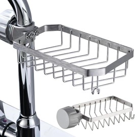 Rixotix Shower Shelf without Drilling, Soap Holder Shower, Rustproof Shower Shelf for Shower Rail, Sink Organiser for Tap Kitchen