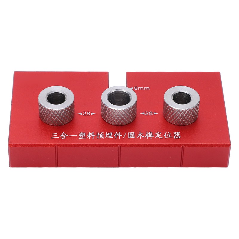 Wood Doweling Jig Drill Guide 3 in 1 Locator Hole