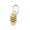 sourcing map 3 Digit Combination Padlock Brass Locks 3mm Shackle