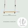 H2i children's trapezoidal swing wooden rung incl. Carabiner for hanging.