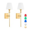 Battery Operated Wall Sconce Set Of 2,Rechargeable Wireless Wall Light
