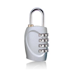 Ucity 4 Digit Padlock Combination Lock for School, Employee, Gym & Sports Locker,Fence,Toolbox,Case,Hasp Storage (Silver - Ⅰ)