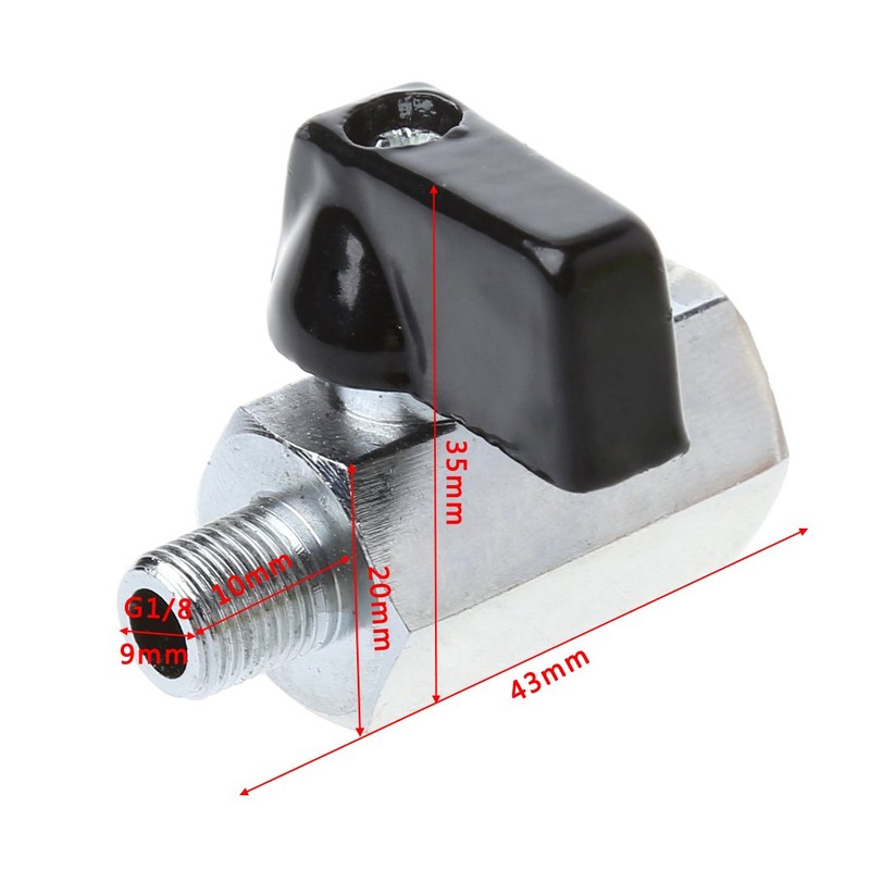fivekim Brass Mini Ball Valve 1/8" Bsp Male To Female