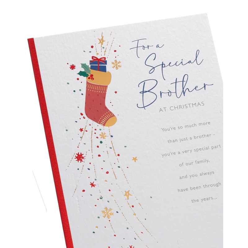 UK Greetings Christmas Card for Brother - Sentimental Design