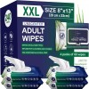 Adult Wipes For Elderly - 8"x13" 240ct (4 Packs of
