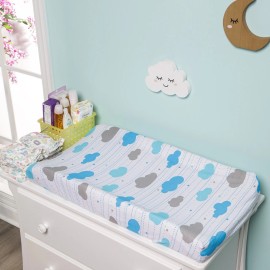 EVERYDAY KIDS 2 Pack Cotton Jersey Knit Changing Pad Cover - Stars/Clouds