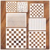 Checkerboard Stencils for Painting on Wood 11.8 Inch Reusable Canvas