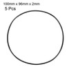 TA-VIGOR 5Pcs Nitrile Rubber O-Rings, 100mm OD 96mm ID 2mm