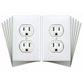 Larkmo Fake Electrical Outlet Sticker Decals, Prank Wall Outlet Joke, Qty of 10