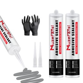 Self-Leveling Concrete Crack Repair Sealant, Gray Polyurethane Cement Crack Repair Sealant, 10.1 fl. oz Cartridge