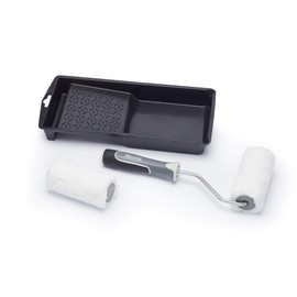 Harris Ultimate Walls & Ceilings Medium Pile Roller Set | Tray, 4" Frame, 2 x Medium Pile Roller Sleeves | 4"