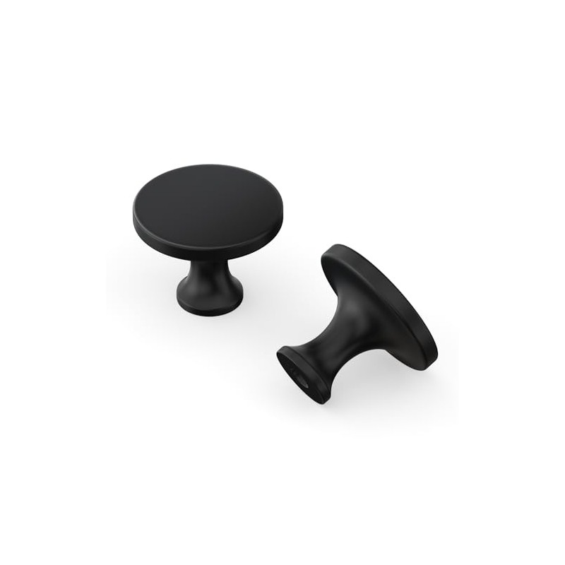 LONTAN 10 Pack Black Door Knobs Drawer Knobs Black Knobs