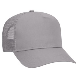 OTTO Wholesale 12 x Cap 5 Panel Mid Profile Mesh Back Trucker Hat (014 - Gray) (OSFM - Adult)