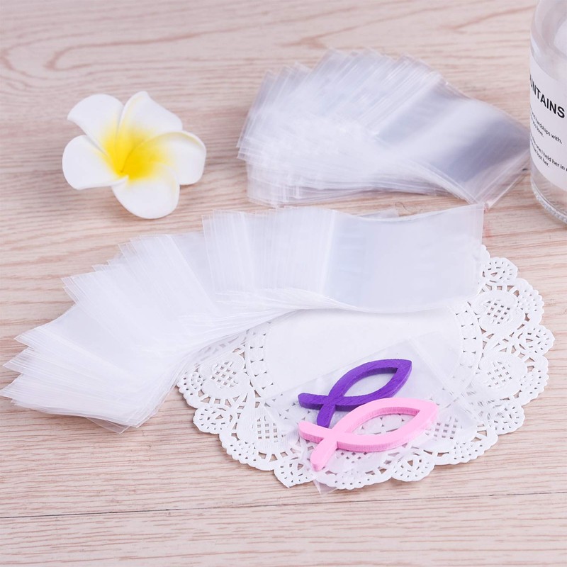 TUPARKA Ziplock Bags, 3 Sizes, 300 Pieces Small Clear Plastic