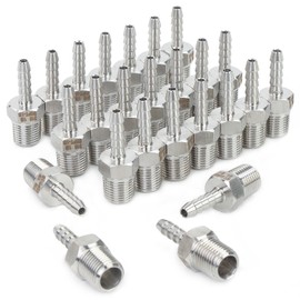LTWFITTING Stainless Steel 316 Barbed Connector Male BSPT x Hose Barb Fuel Gas Water
