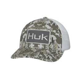 HUK KC Scott Trucker, Anti-Glare Snapback Fishing Hat for Men, Apex Vert-Moss