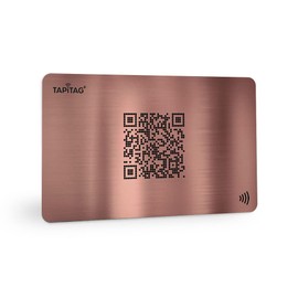 TAPiTAG Digital Business Card Metal NFC Tag + QR (Rose-Gold)