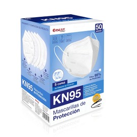 Best Trading Cubrebocas KN95 Certificado con 50 Piezas, Tapabocas con 5 Capas de Proteccin contra Partculas, Ajustador Nasal Oculto, Empaquetados...  