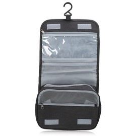 Hanging Toiletry Bag Large Capacity Grid Interlayer Classification Storage Waterproof Cosmetic Bag with Hanging Hook
